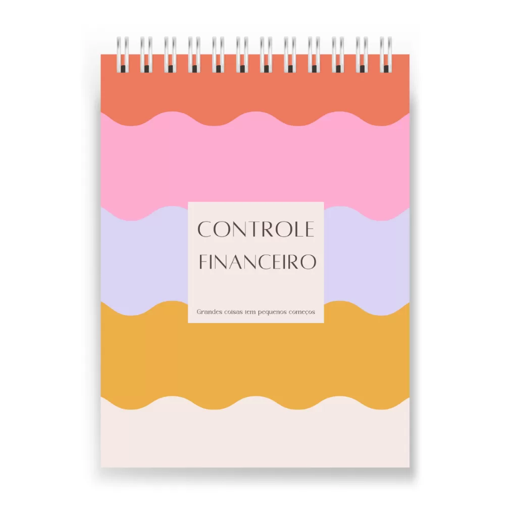 Planner Controle de Caixa Livro Fluxo Financeiro Capa Dura 100 Folhas 18 x 26cm