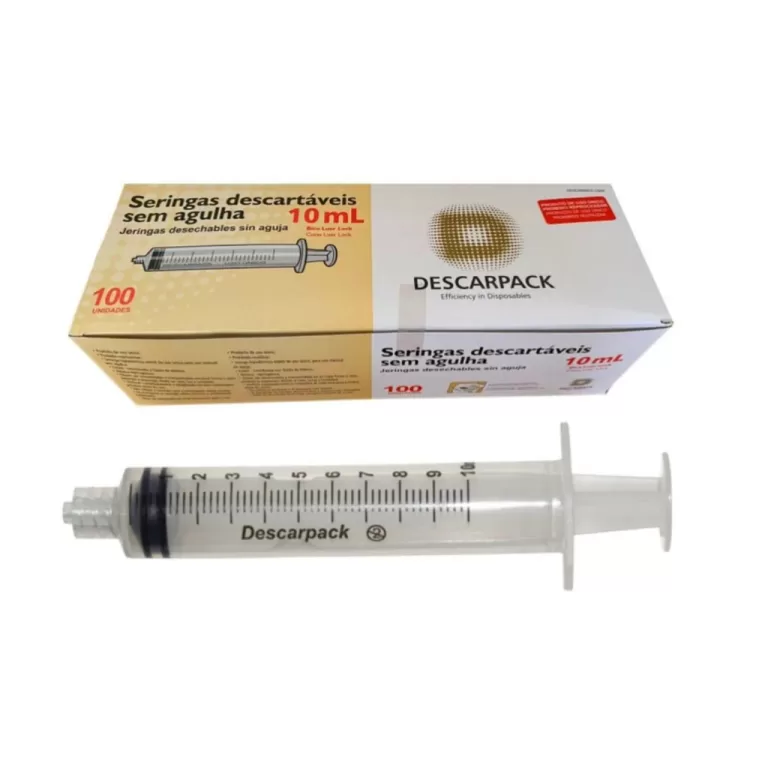 Seringa Descartável 10ml Lock caixa com 100 unida