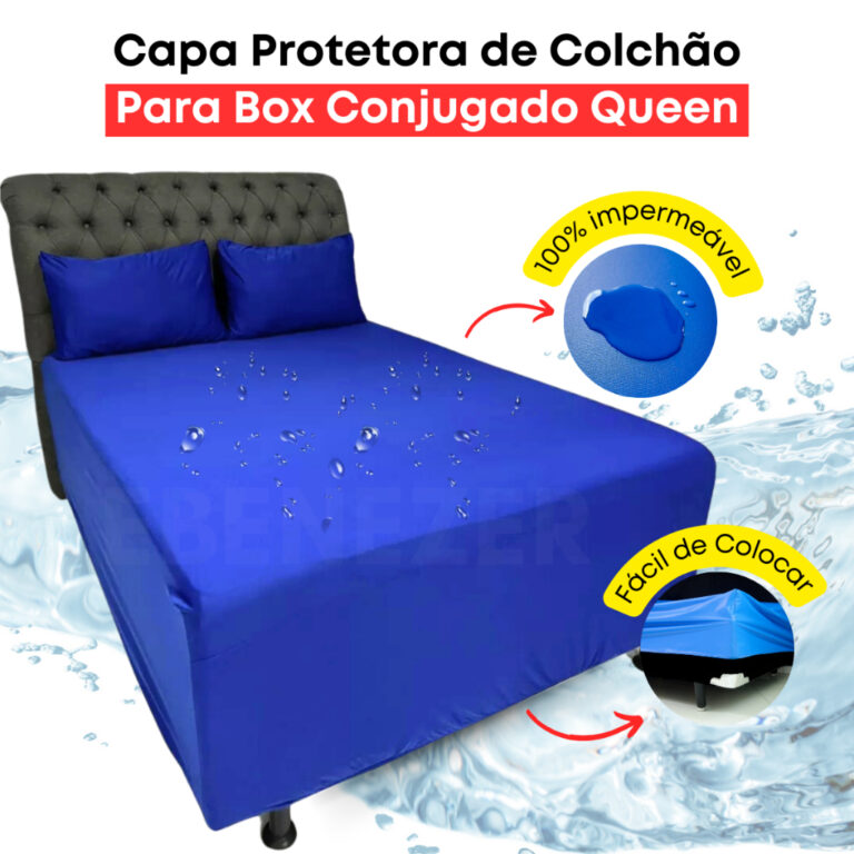 Capa Protetora Luva Cama Box Conjugada Impermeáve