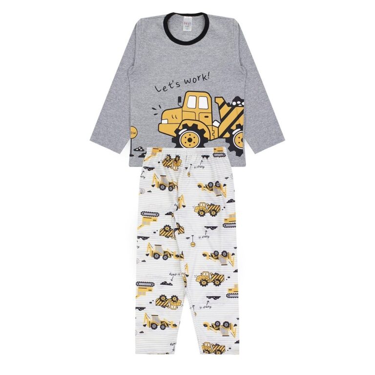 Pijama Infantil Masculino Inverno Lets Work –