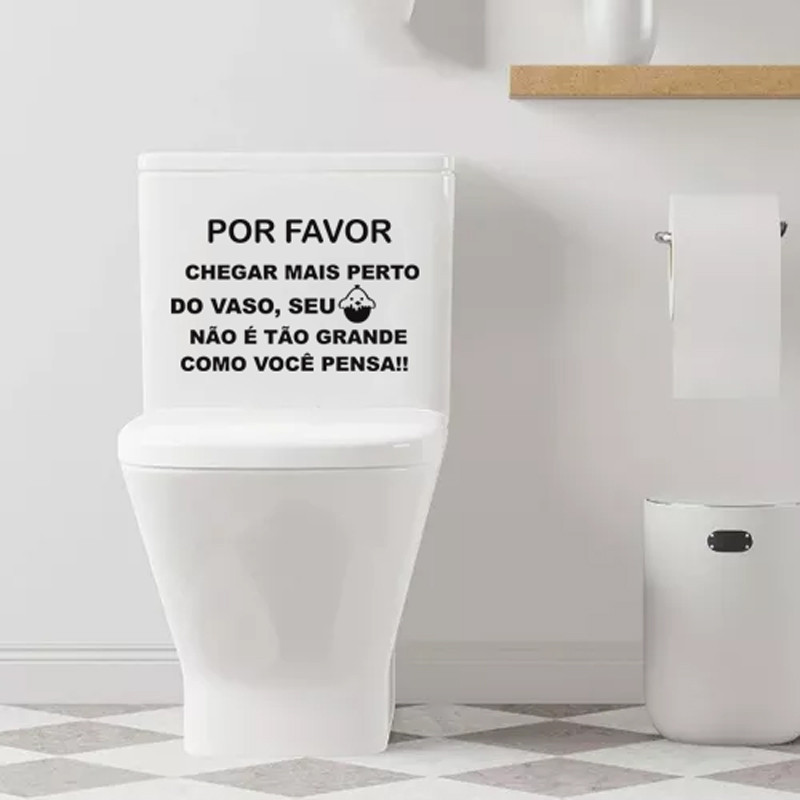 Adesivo Vinil Decorativo Tampa de Vaso Sanitário
