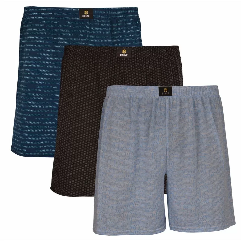 Kit 3 Samba Canção Masculino Liganete Confortável Leve Macio Respirável Cueca Solta Adulto DLuxe Pre