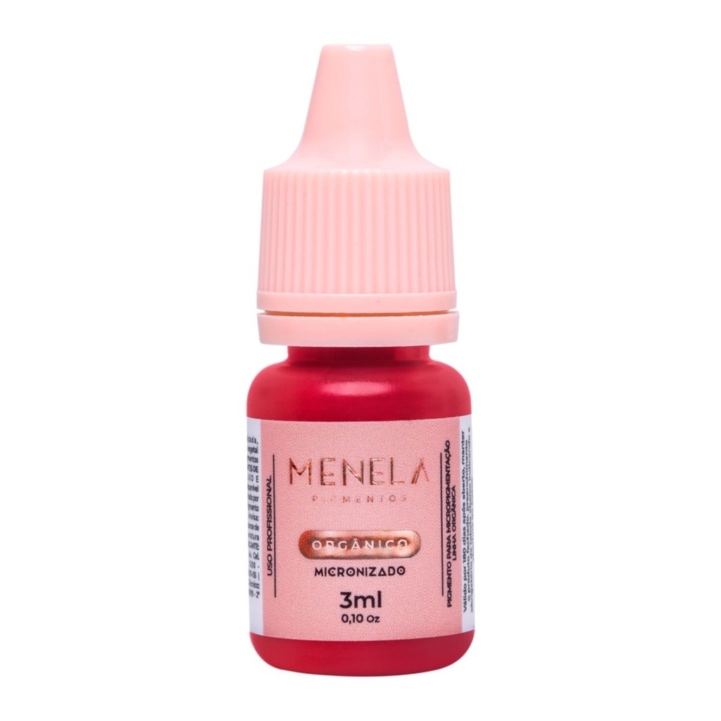 Pigmento Menela Miss Cherrie (Vermelho Intenso) 3ml – Orgânico Micropigmentação Labial
