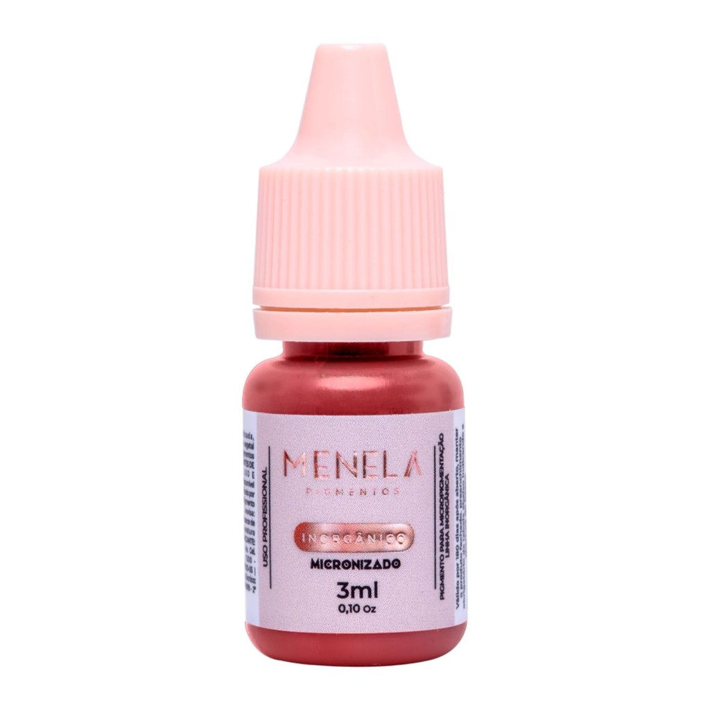 Pigmento Menela Mr. Love (Vermelho Puro) 3ml – Inorgânico Micropigmentação Sobrancelhas