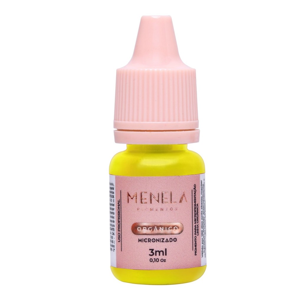 Pigmento Menela Mr. Yellow (Amarelo) 3ml – Orgânico Micropigmentação Sobrancelhas