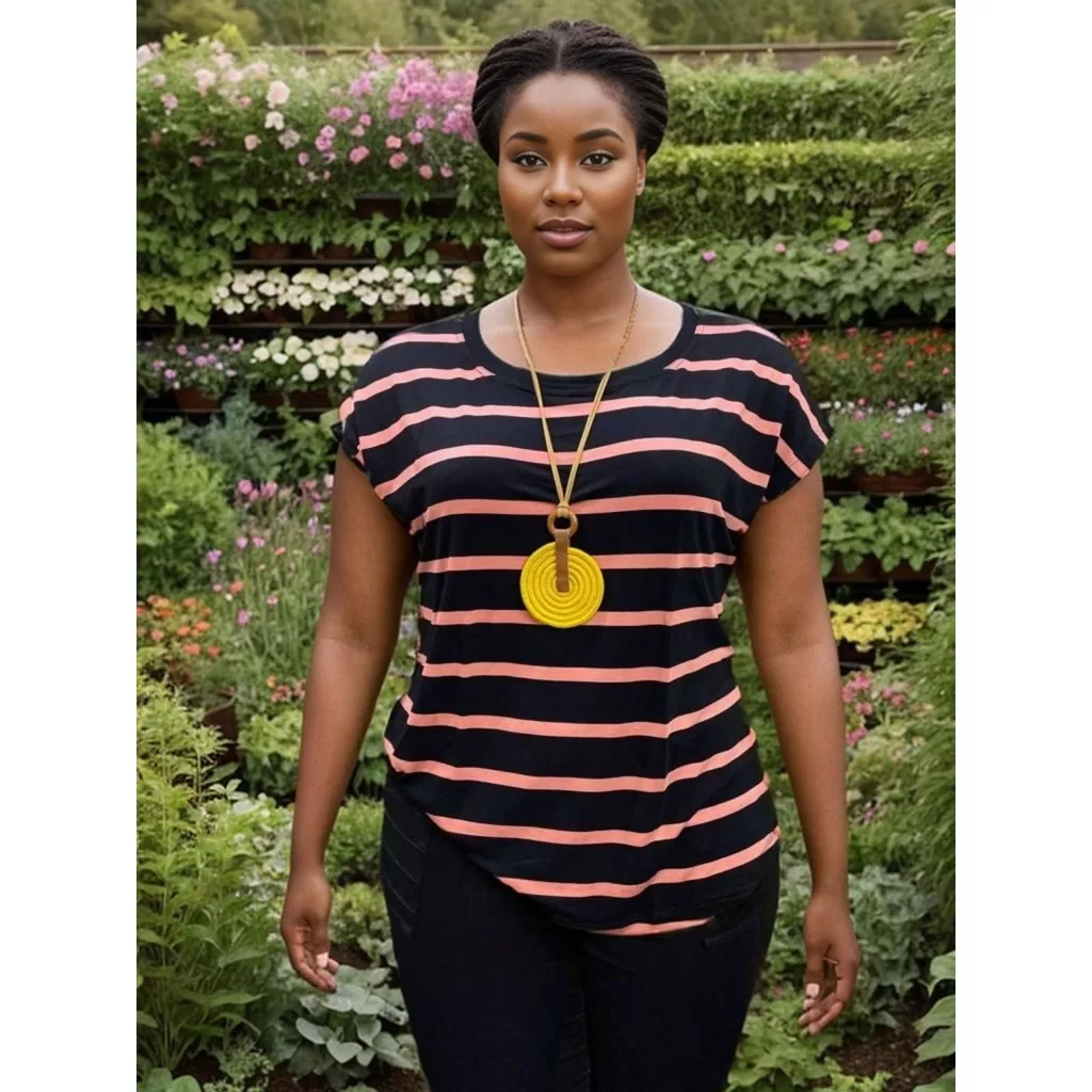 Blusinha Viscolycra LISTRADA Premium plus size – G1 ao G5 – COR 12 –  Plus size de verdade – super l