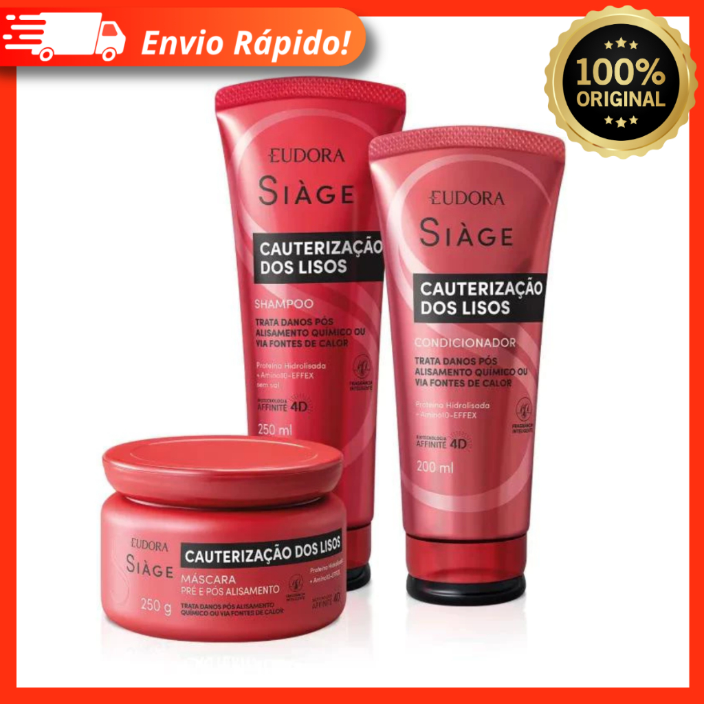 Kit Siàge Cauterização dos Lisos: Shampoo + Condicionador + Máscara – Eudora