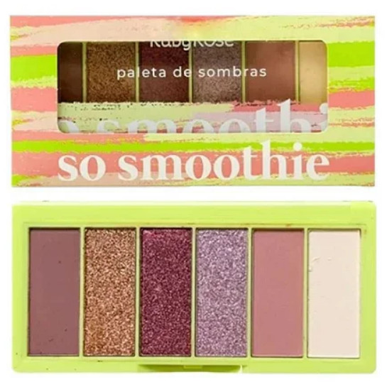 Ruby Rose Paleta Sombras So Smoothie 6 Cores HB F5