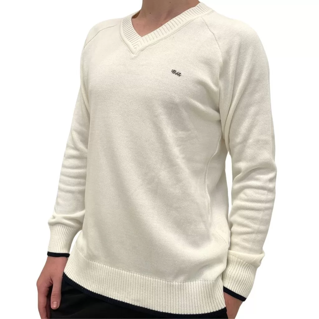 Blusa Manga Longa Inverno SVK Rustic Masculino Algodão Casual Comfort Gola em V