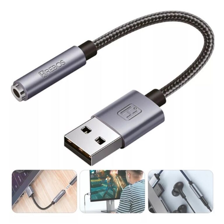 Placa De Som Adaptador Usb P2 Fone Microfone Pc No
