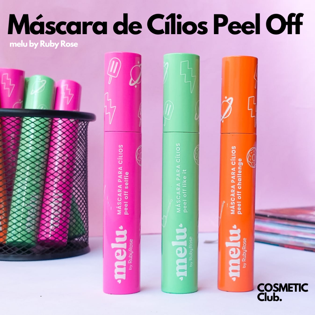 MÁSCARA PEEL OFF MELU by Ruby Rose Challenge – Like It – Selfie Volume Intenso, Definição Perfeita