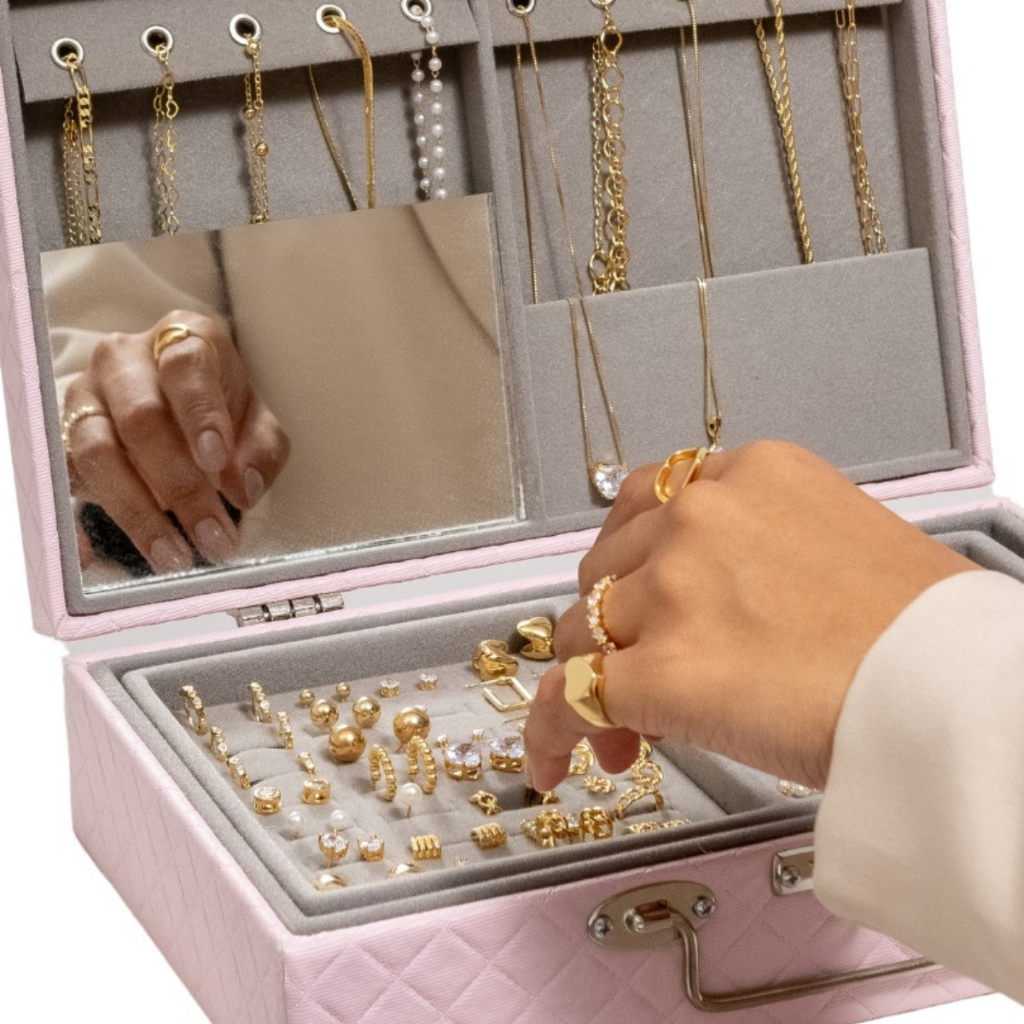 Kit Semi Joias de Luxo 20 Peças Revenda Atacado (Não vem Maleta) Banhado em Ouro 18k Alto Padrão