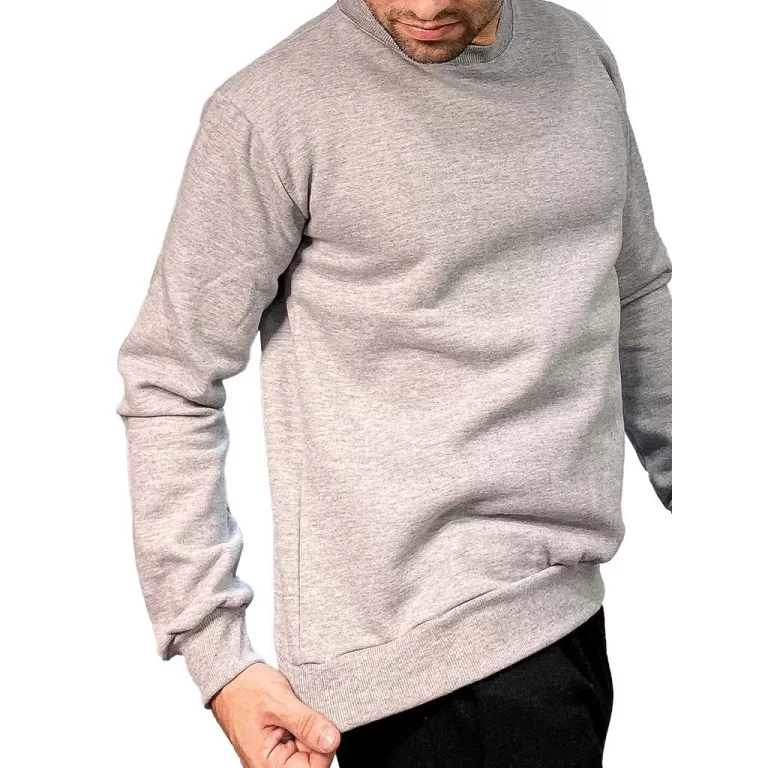 Suéter Moletom Blusa De Frio Sem Capuz Gola Carec