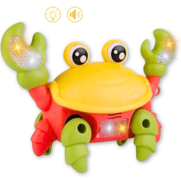 Brinquedo Infantil Caranguejo Fujão Anda Luz Som 