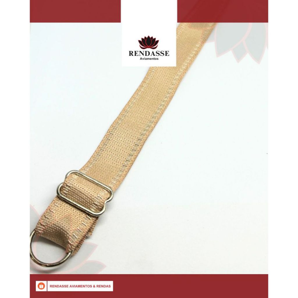 1 Par de Alça Sutiã Reforçada Plus Size de 1,8cm Costura