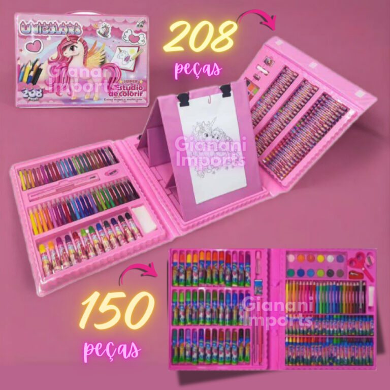 Estojo Maleta de pintura infantil feminino masculi