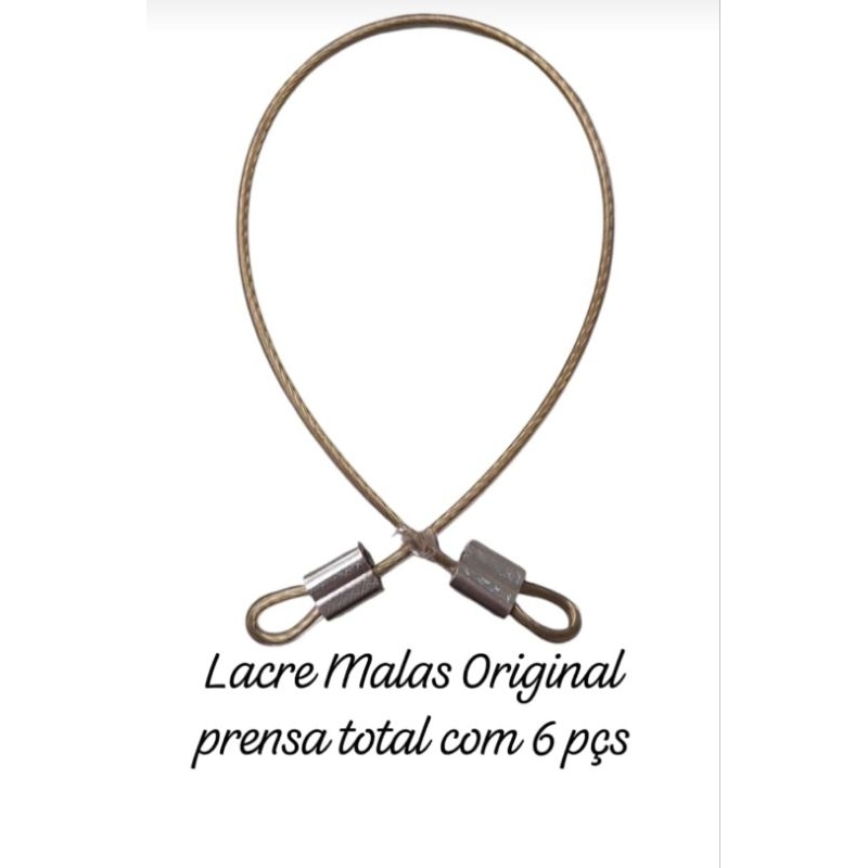 6 Lacre de segurança em aço revestido em pvc com 35cm para malas de viagens bolsas capacetes guarda