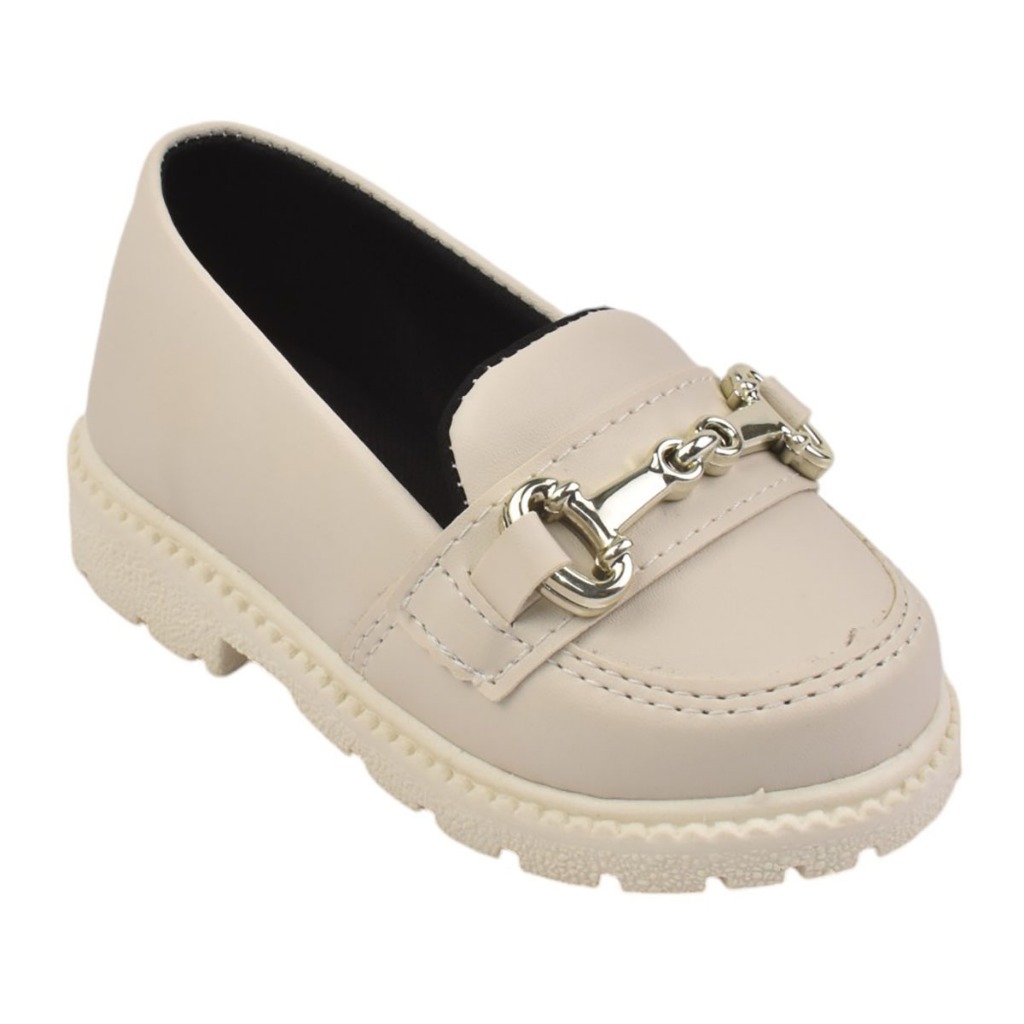 Mocassim Sapatilha Meninas Infantil Sola Antiderrapante Bridão Confortável Oxford Fivela Blogueirin