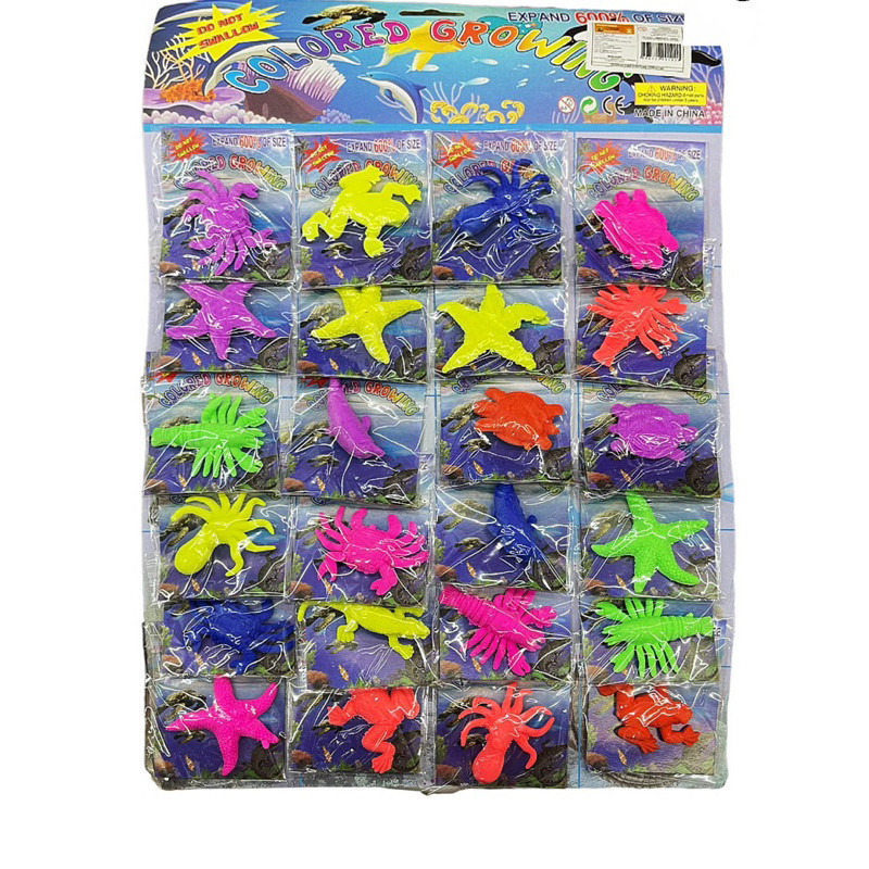 Dinossauro/frutos do mar/Peixes Cresce Na Água Animal Em Gel, kit 24 pacotinho