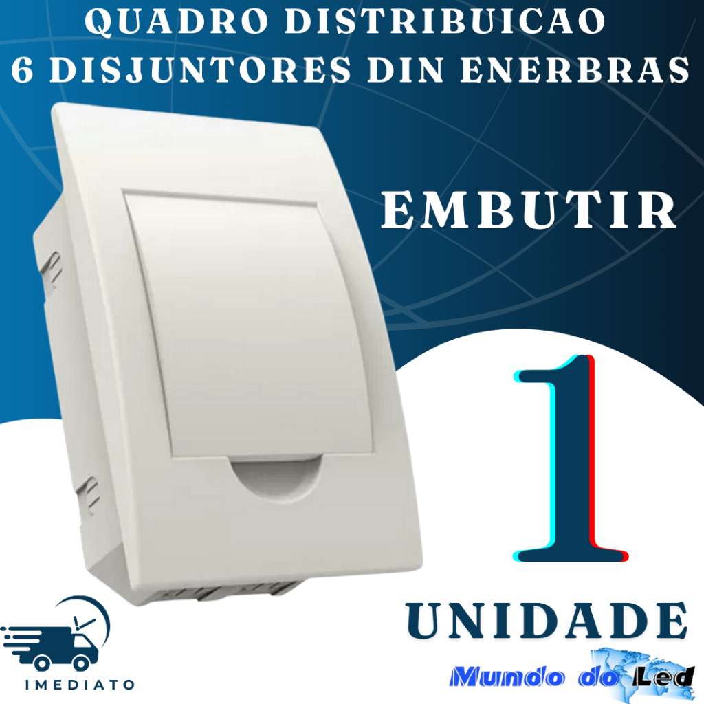 Quadro Distribuicao 6 Disjuntores Din Embutir Enerbras
