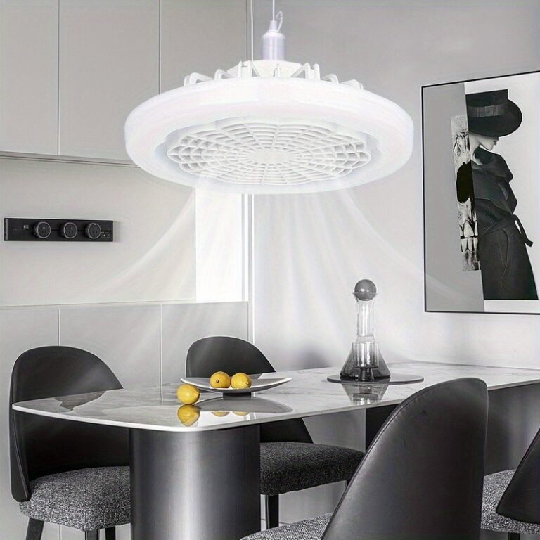 Ventilador de teto moderno com controle remoto ilu