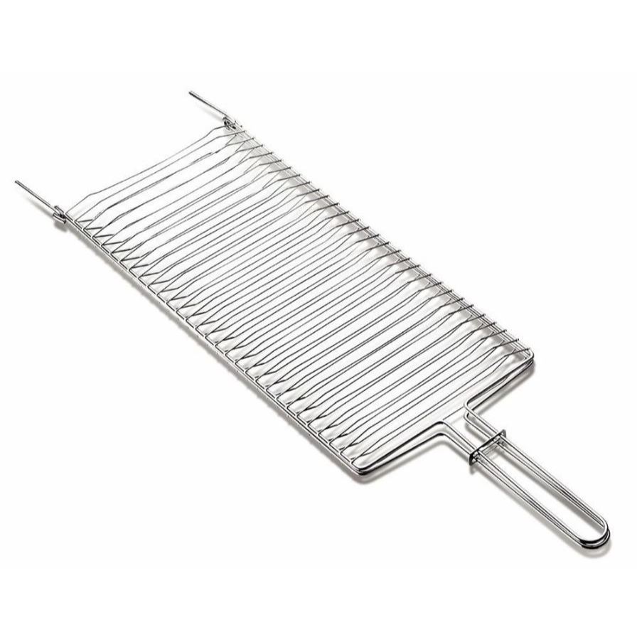 Grelha de Peixe 70×20 cm Grande Premium Abaulada Assar peixe com perfeição para churrasco