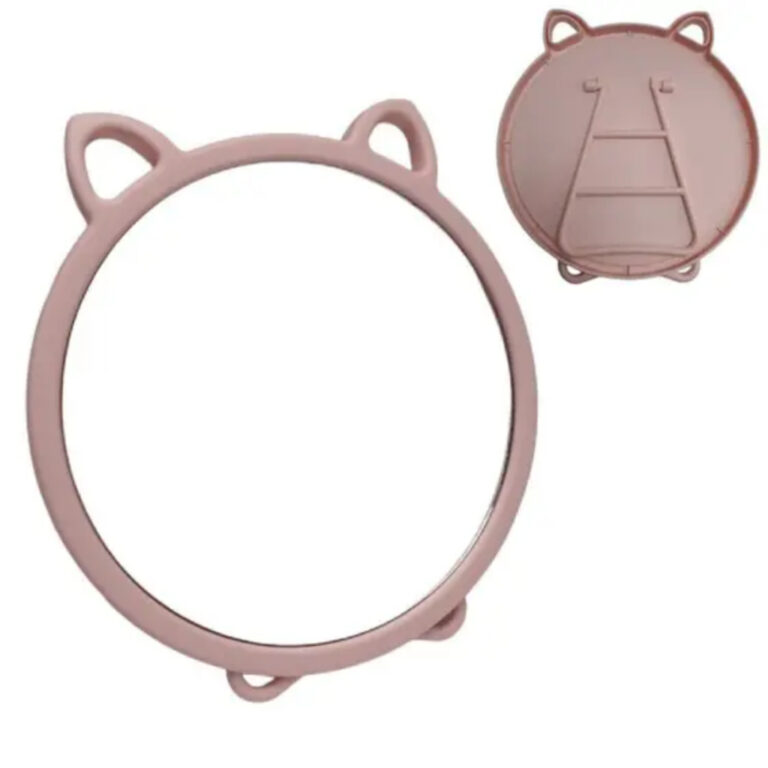 Mini Espelho Mesa Dobrável Gatinha Suporte Maquia