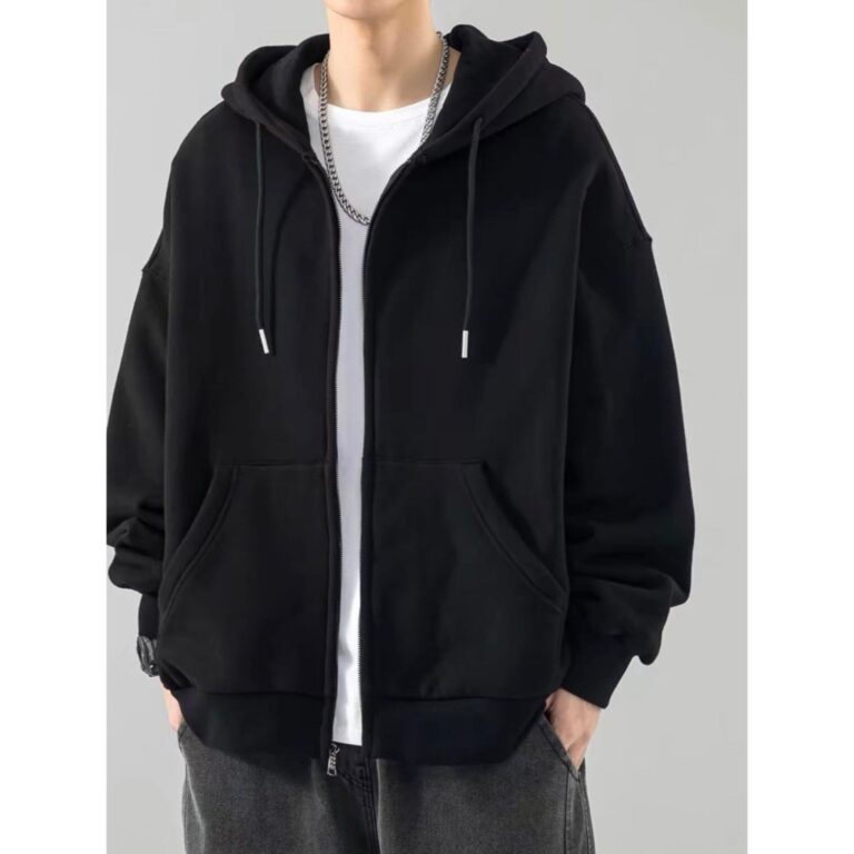 Moletom Blusa Aberto Com Ziper e Capuz  de Frio IN