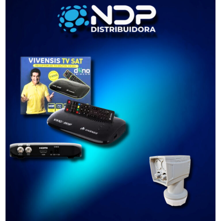 Receptor Digital VX10 Plus + LNBF Duplo
