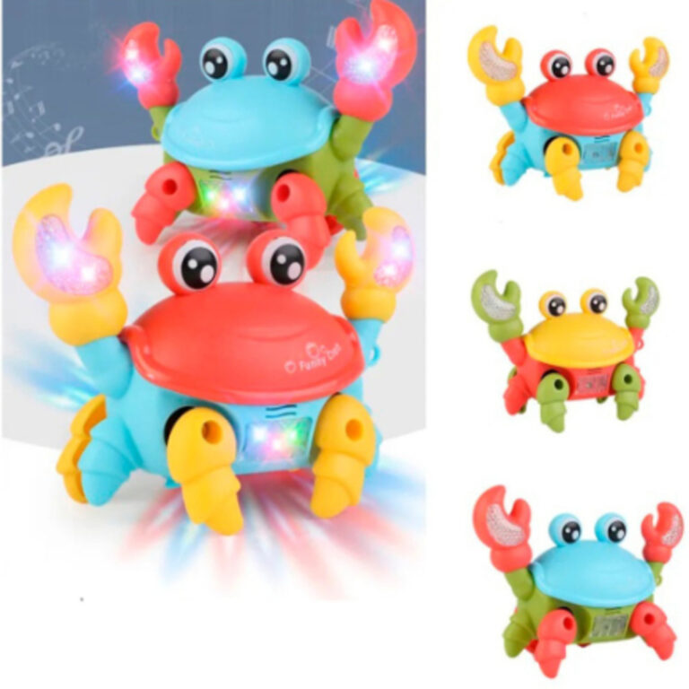 Brinquedo Caranguejo Fujão Musical Som Luz E Movi