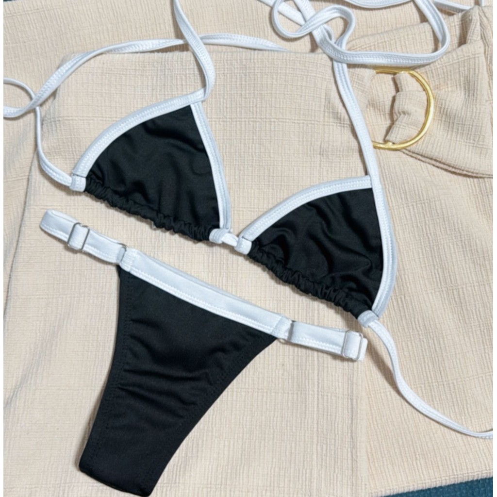 Biquini marquinha de fita bicolor com regulador cortininha fio dental diversas cores ENVIO IMEDIATO