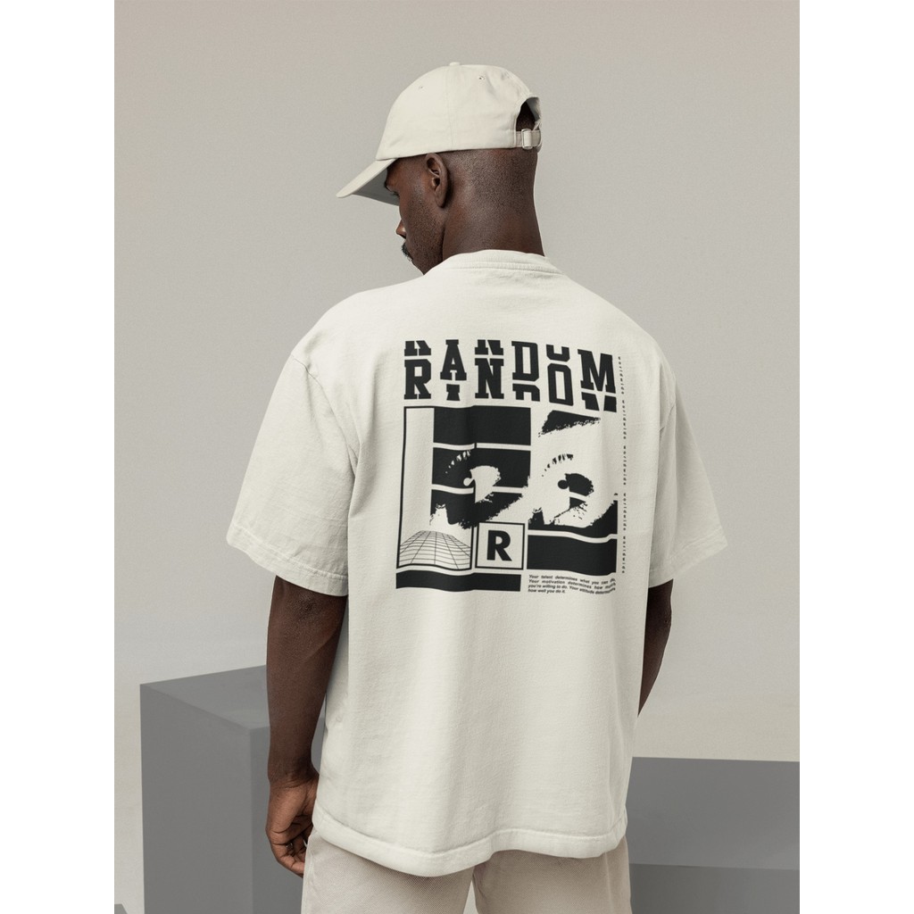 Camisa Camiseta Oversize Streetwear Masculino e Feminino Treino e Dia a Dia Preto e Off Whte Estampa