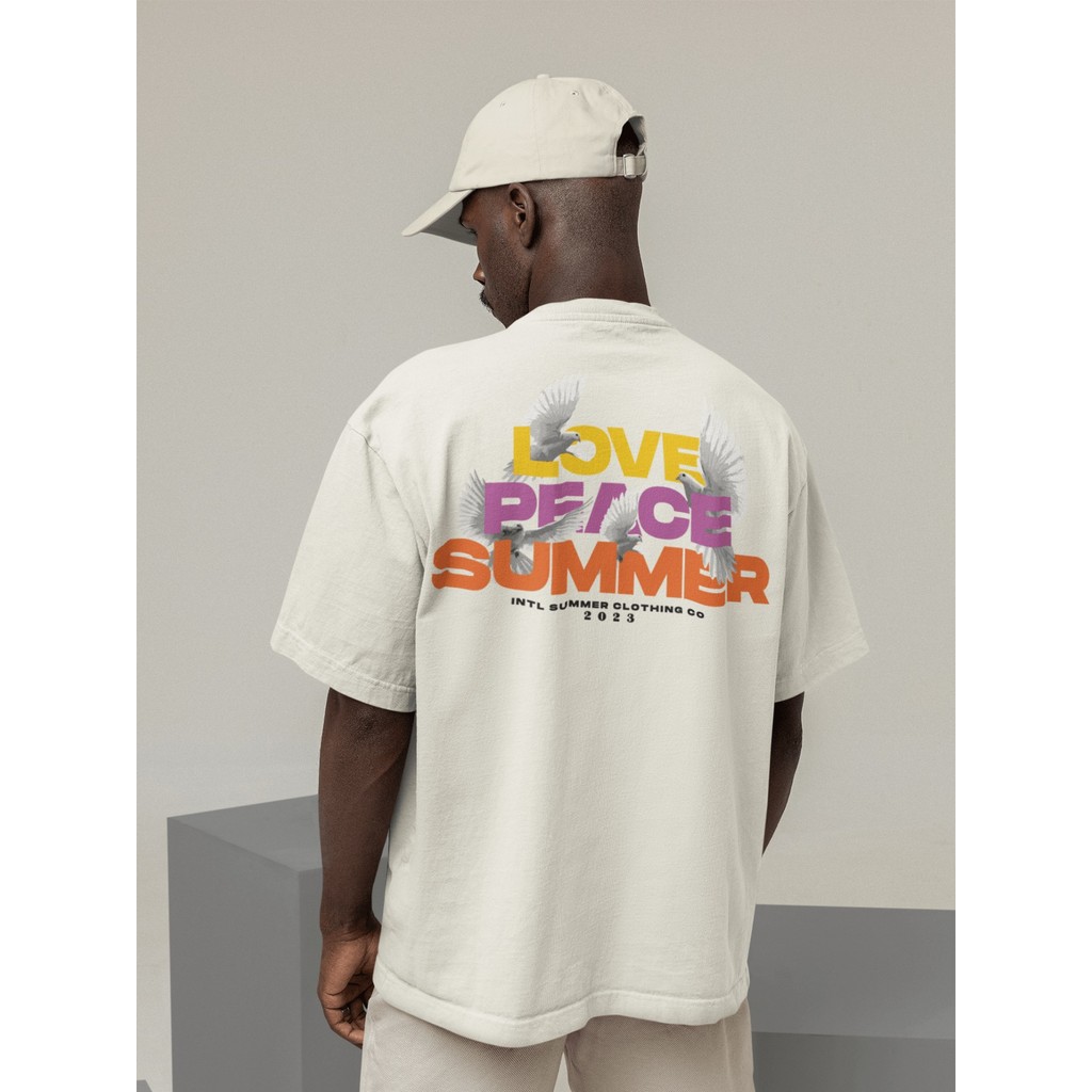 Camisa Camiseta Oversize Streetwear Masculino e Feminino Treino e Dia a Dia Preto e Off Whte Estampa
