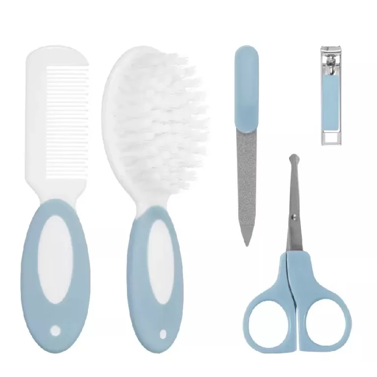 Kit Cuidados e Higiene para Bebê 5 Peças Azul &#