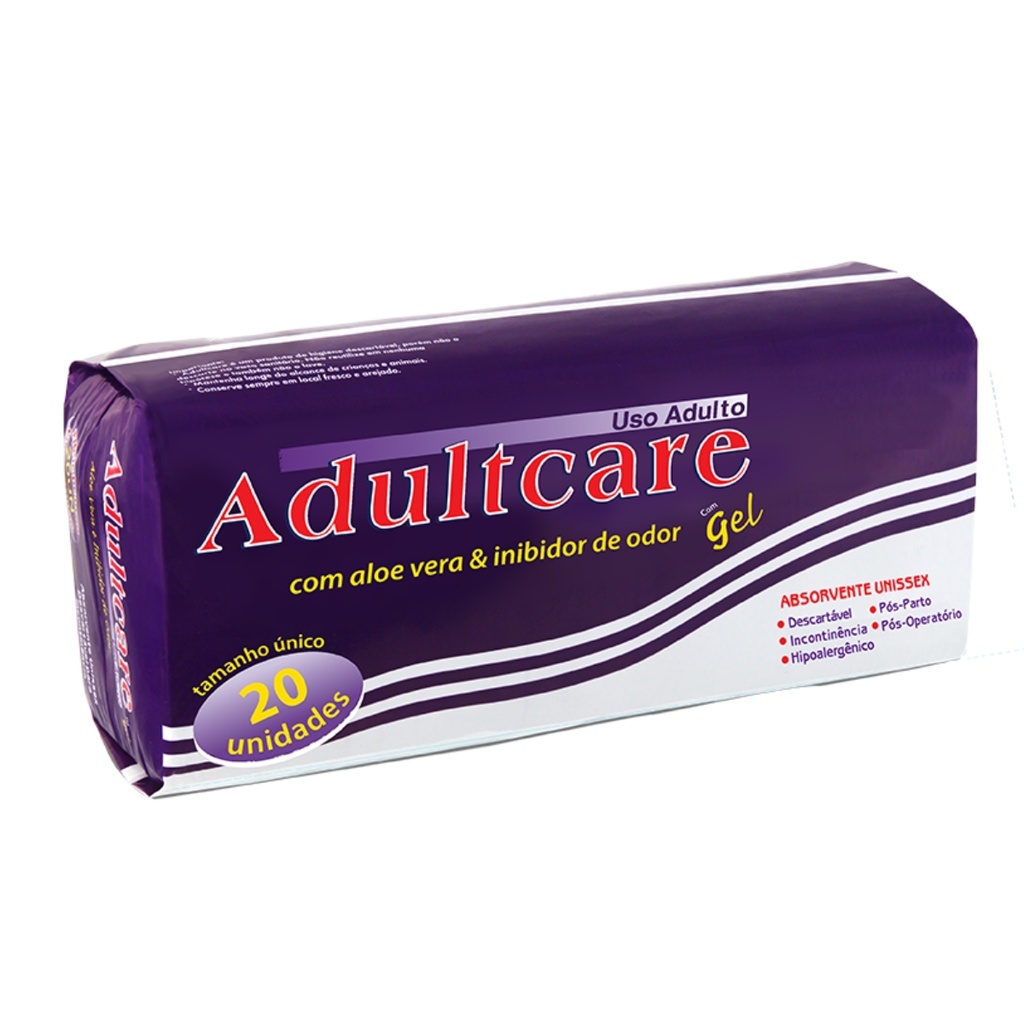 Absorvente Adultcare Unissex Com 20 Absorventes