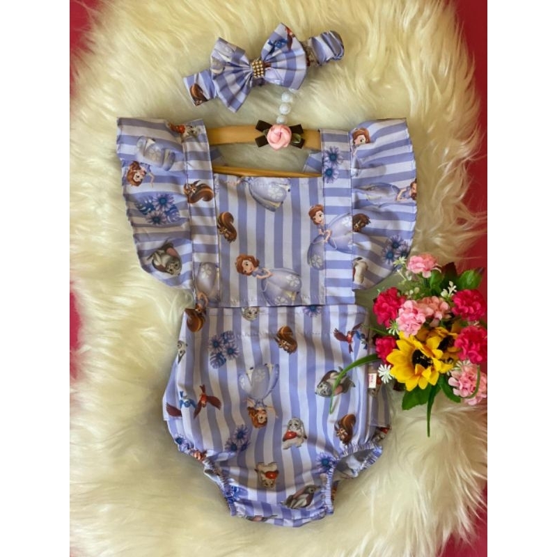 romper body princesa sofia veste até 1 ano