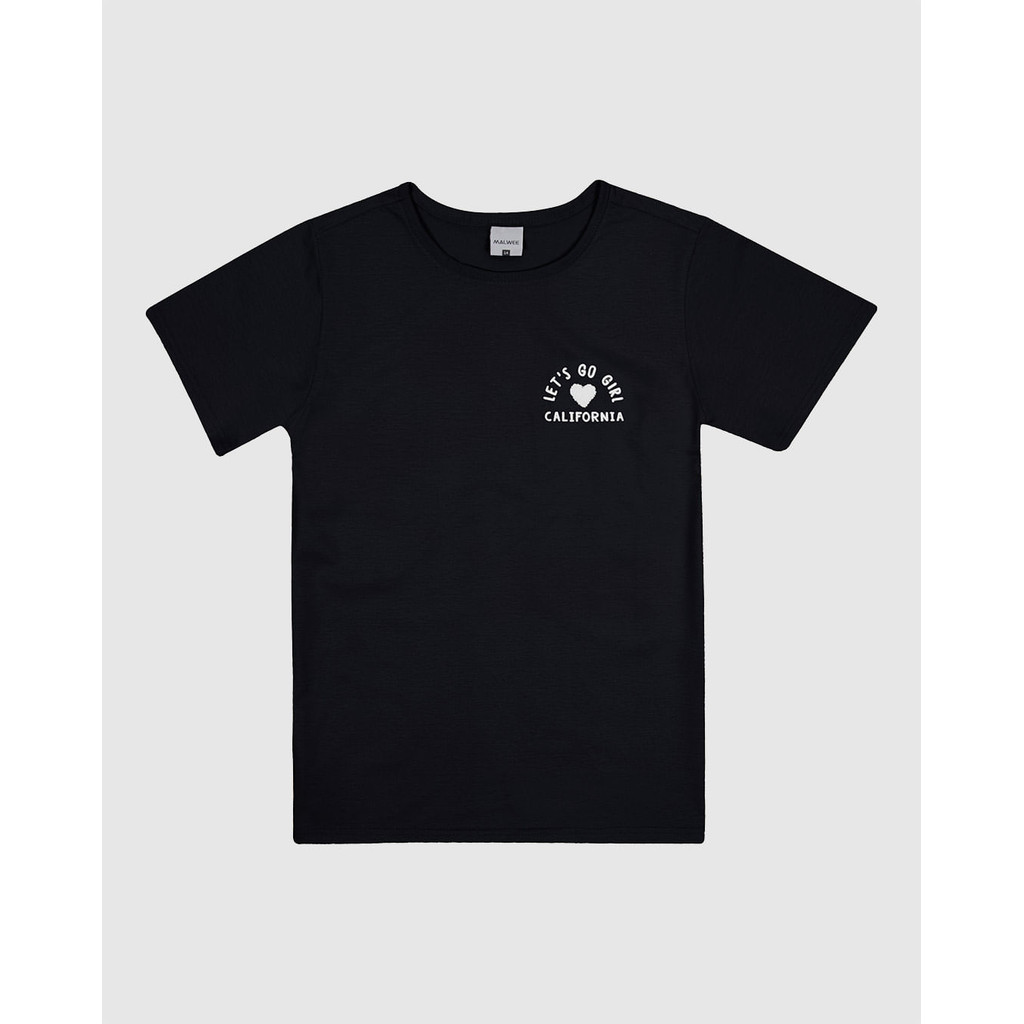 Camiseta Lets Go Girl Meia Malha Menina Malwee Kids