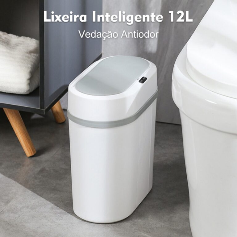 Lixeira Automática Knock 12L  Sem Toque, Sensor I