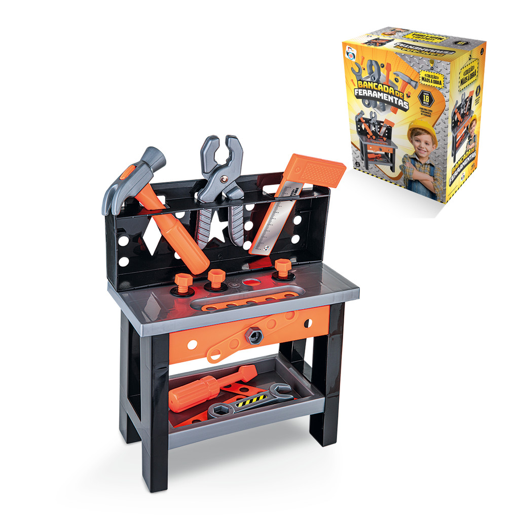 Bancada de Ferramentas Infantil para Crianças + 3 anos