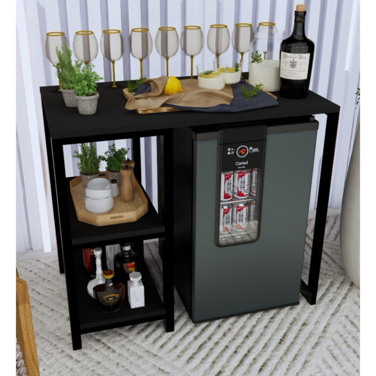 Mesa barzinho para frigobar cervejeira estilo indu