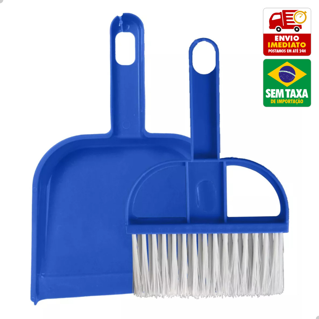 Kit Pá e Escova Vassourinha Mini Limpeza Mesa Notebook Cleantech CT0046