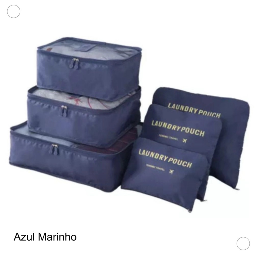 Bolsas Organizadoras Kit 6 Para Mala Roupas Bagagem Viagem Modelo Estampado