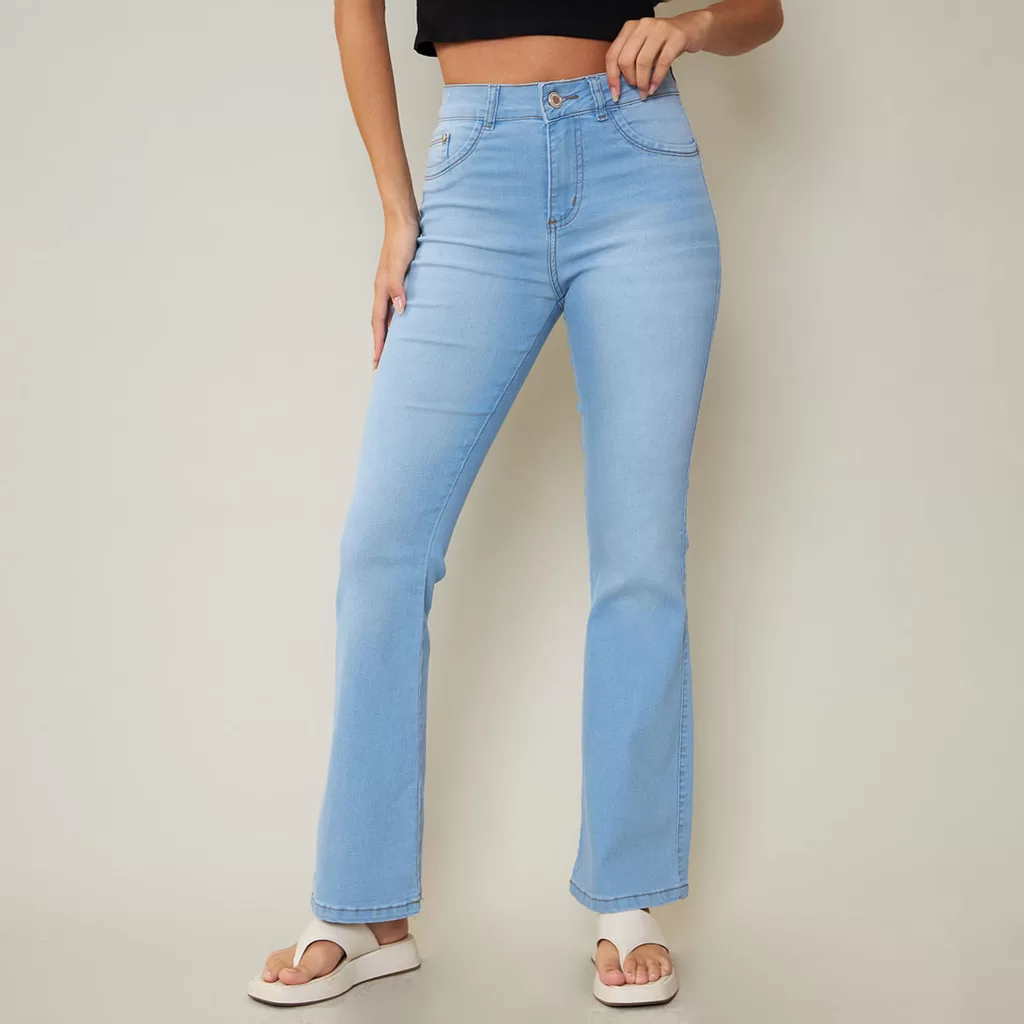 Biotipo Calça Jeans Clara Feminina Flare Petit