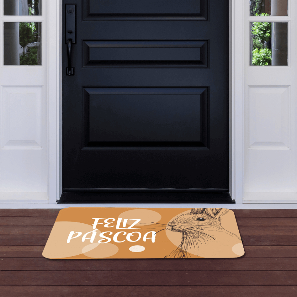 PÁSCOA: TAPETE DE ENTRADA ANTIDERRAPANTE 60X34cm EMBORRACHADO 07