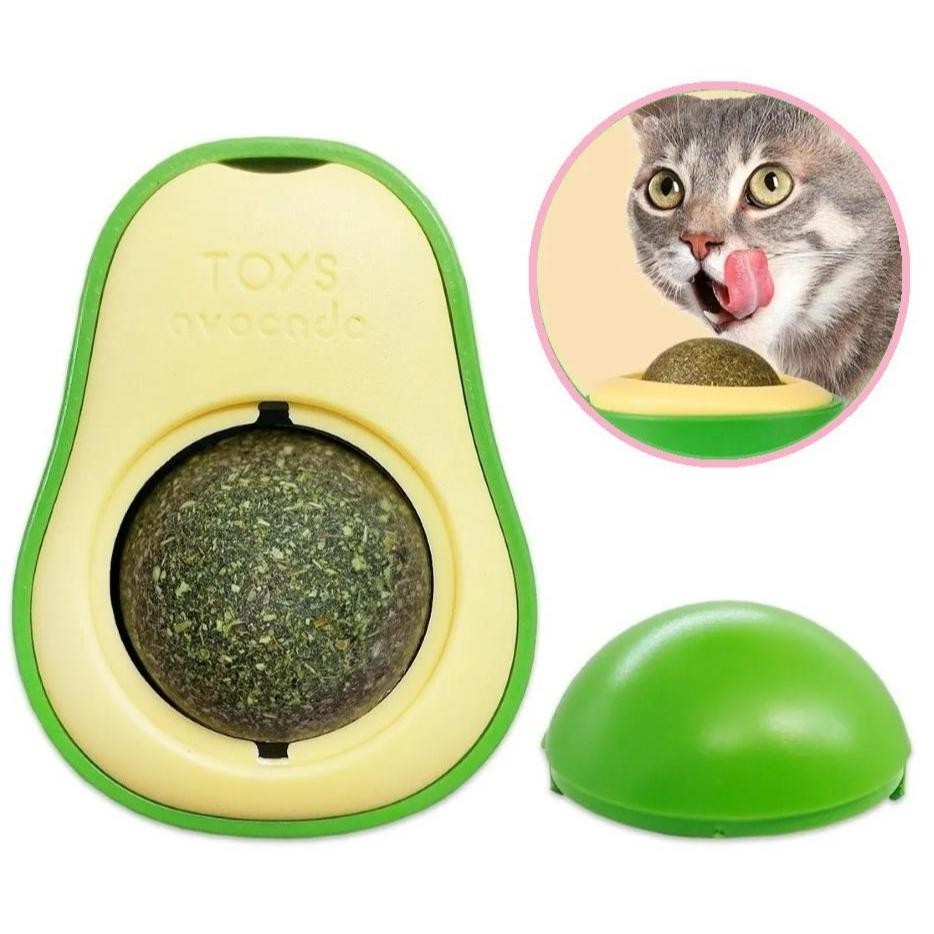 Abacate De Brinquedo Para Gatos Com Catnip Erva Gato Natural Alivia Estresse, Limpa Dentes  Adesivo