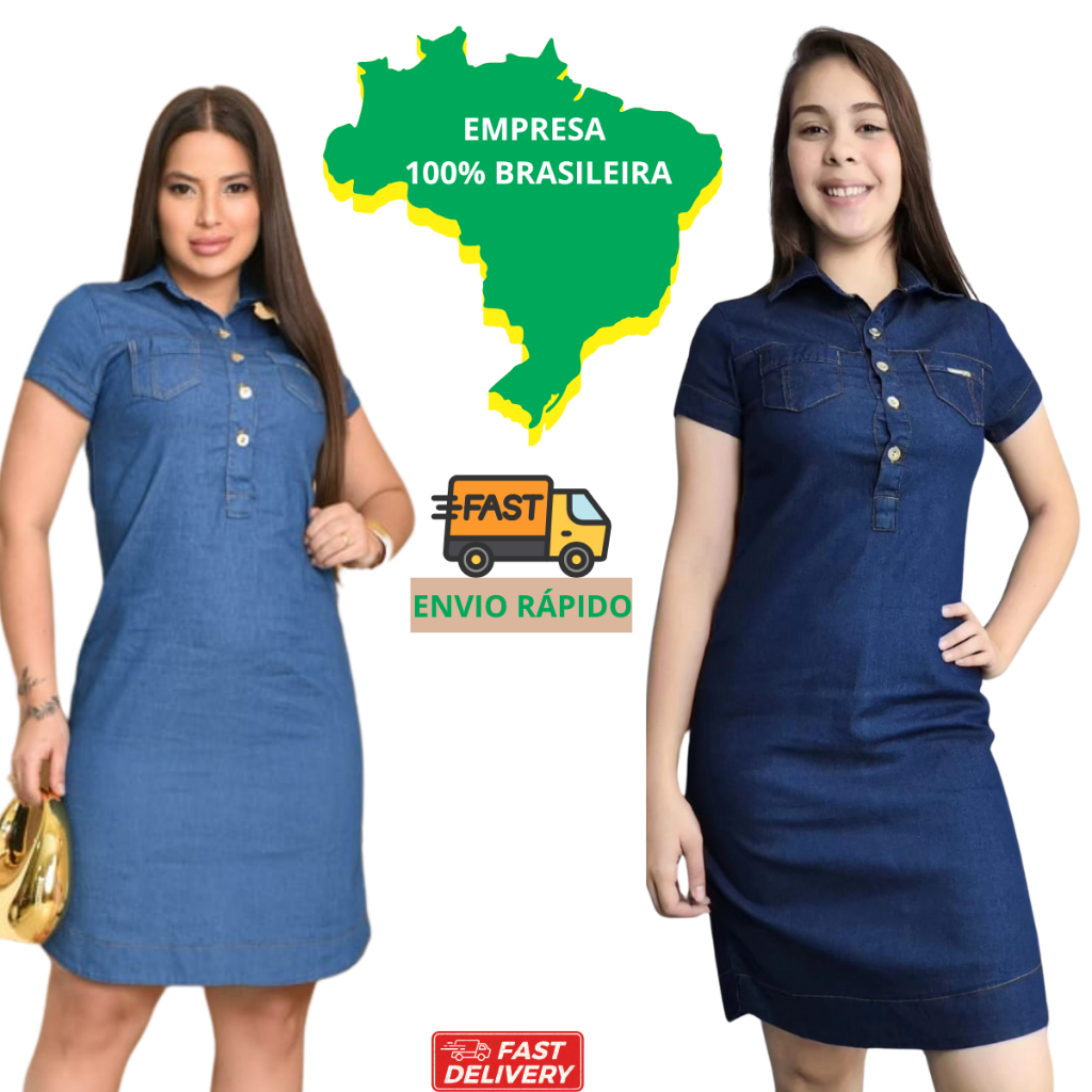 Vestido soltinho midi, elegante denim dress vestido jeans soltinho casual elegante