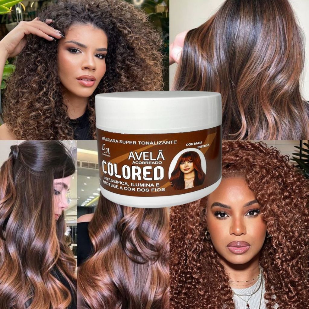 TONALIZANTE AVELÃ ACOBREADO – CHOCOLATE – MORENA ACOBREADO – 100% NATURAL (SEM AMÔNIA)