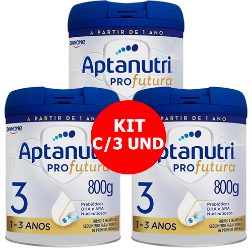 KIT C/3 FORMULA INFANTIL APTANUTRI PRO FUTURA 3 80