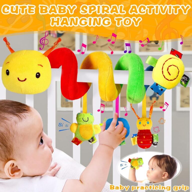 Brinquedo para carrinho de bebe Espiral Lagarta de
