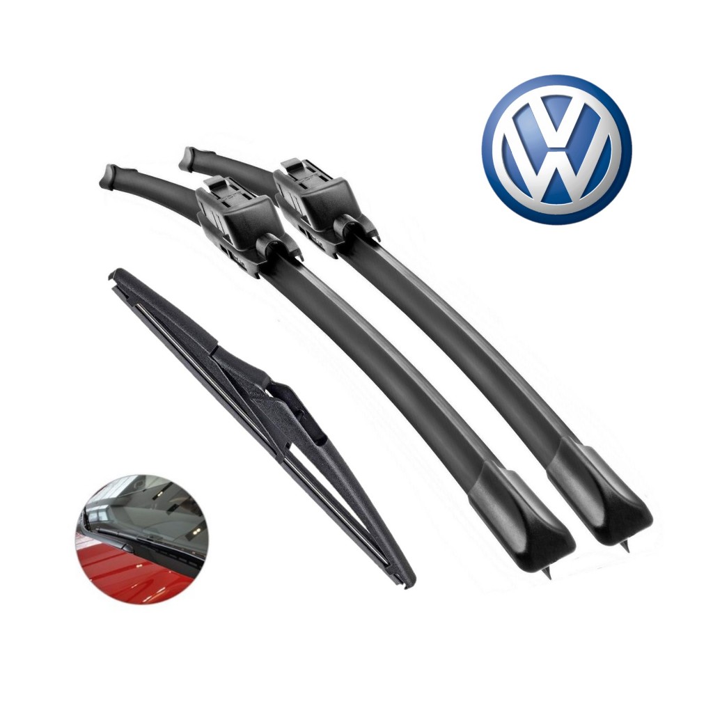 Jogo Palhetas Limpador de Parabrisa Silicone Chuva Vw Gol Fox Polo Virtus Nivus T-cros Parati